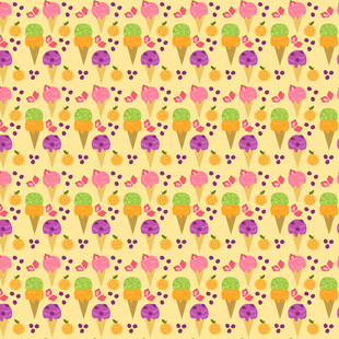 多彩冰淇淋图案背景