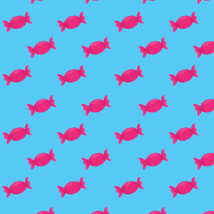蓝色背景上的红色鱼图案