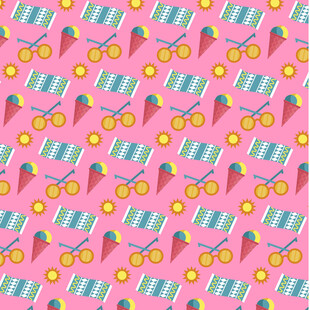 粉色背景多彩眼镜图案