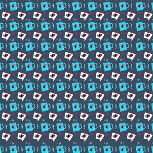 蓝底几何图案无缝背景