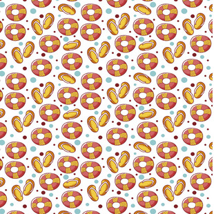 甜甜圈与面包的可爱图案