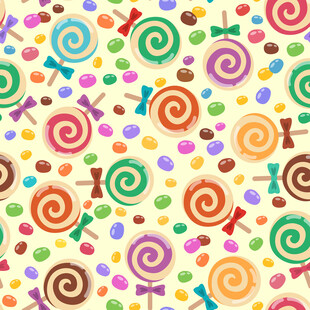 多彩糖果图案背景