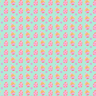 清新多彩花卉图案背景