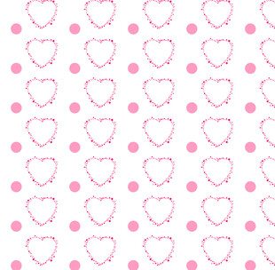 粉色爱心波点图案背景
