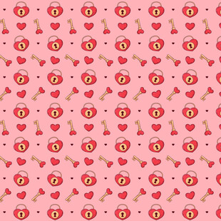 粉色爱心图案背景纹理