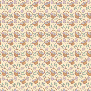 复古花卉图案布料纹理