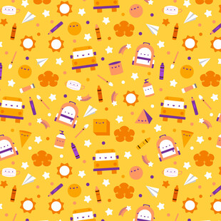 多彩卡通图案背景