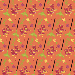 多彩节日元素无缝图案