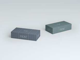 两个长方体盒子展示图