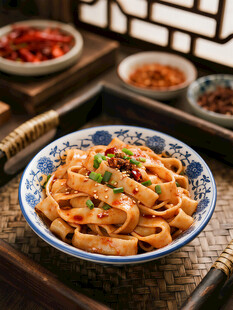 美味凉拌面 凉皮 诱人食欲开