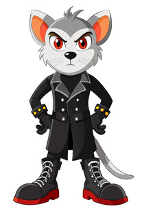 酷炫黑猫警长拟人形象