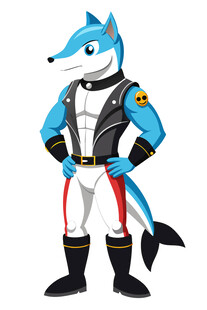 拟人化蓝狐警察形象