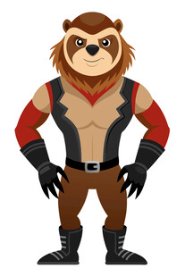海狸超级英雄形象