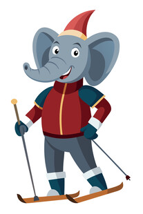 大象滑雪欢乐瞬间