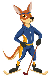 滑雪袋鼠运动员