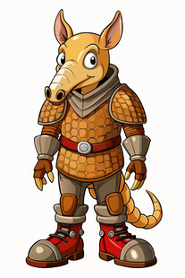 穿盔甲的拟人化狗战士