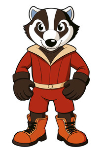 獾形象的超级英雄装扮