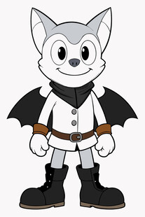 卡通猫形超级英雄形象