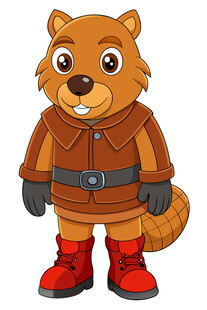 穿制服的可爱小松鼠