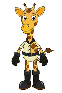 卡通长颈鹿形象