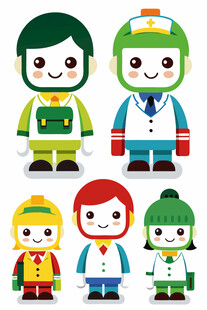 卡通职业人物形象集合