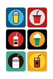 多彩饮料图标集合