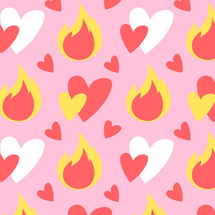爱心火焰图案背景