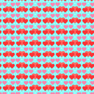 红蓝爱心图案背景纹理