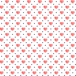 爱心波点无缝图案背景