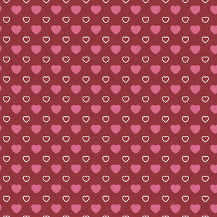粉色爱心圆点图案背景