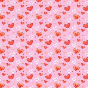 粉色爱心图案背景纹理