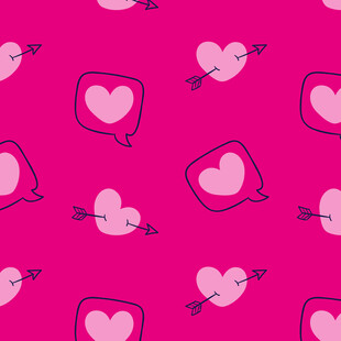 粉色爱心箭头图案背景