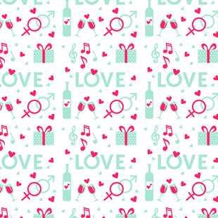 情人节爱心礼物图案背景