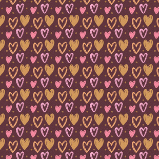 心形图案无缝背景纹理