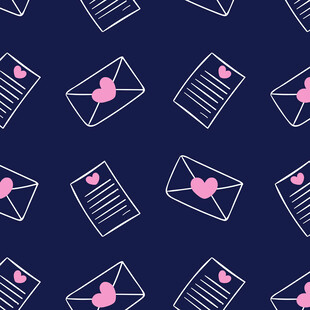 爱心信封图案背景设计