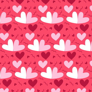 粉色爱心图案背景