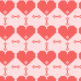 爱心图案无缝背景纹理