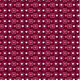 红色爱心几何图案背景