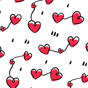 爱心图案无缝背景设计