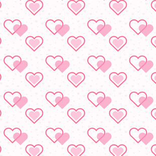 粉色爱心无缝图案背景
