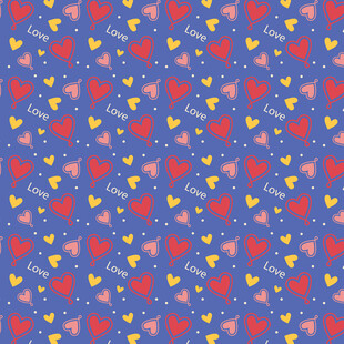 爱心图案蓝色背景纹理
