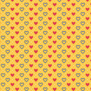 黄色爱心图案背景纹理