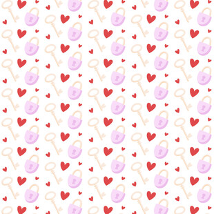 粉色爱心花朵图案背景