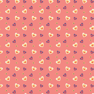 粉色爱心小花图案背景