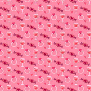 粉色爱心图案背景