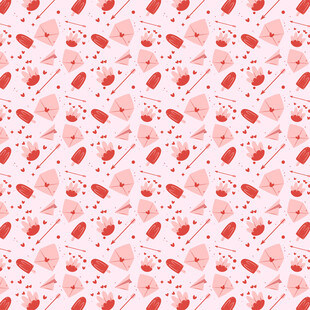 粉色花朵无缝图案背景