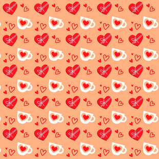 爱心图案背景 