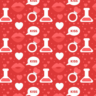 情人节科学元素图案背景