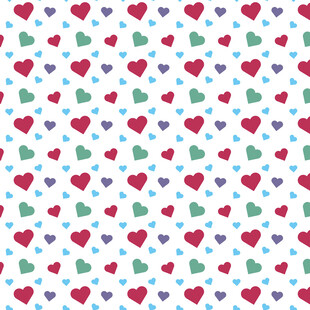 多彩爱心图案背景