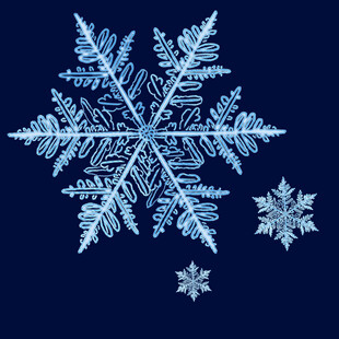 蓝色雪花图案